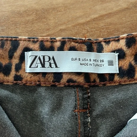 ZARA Faux Wrap Skort Leaopard Animal Print Grunge Goth Small Fall - Picture 5 of 7